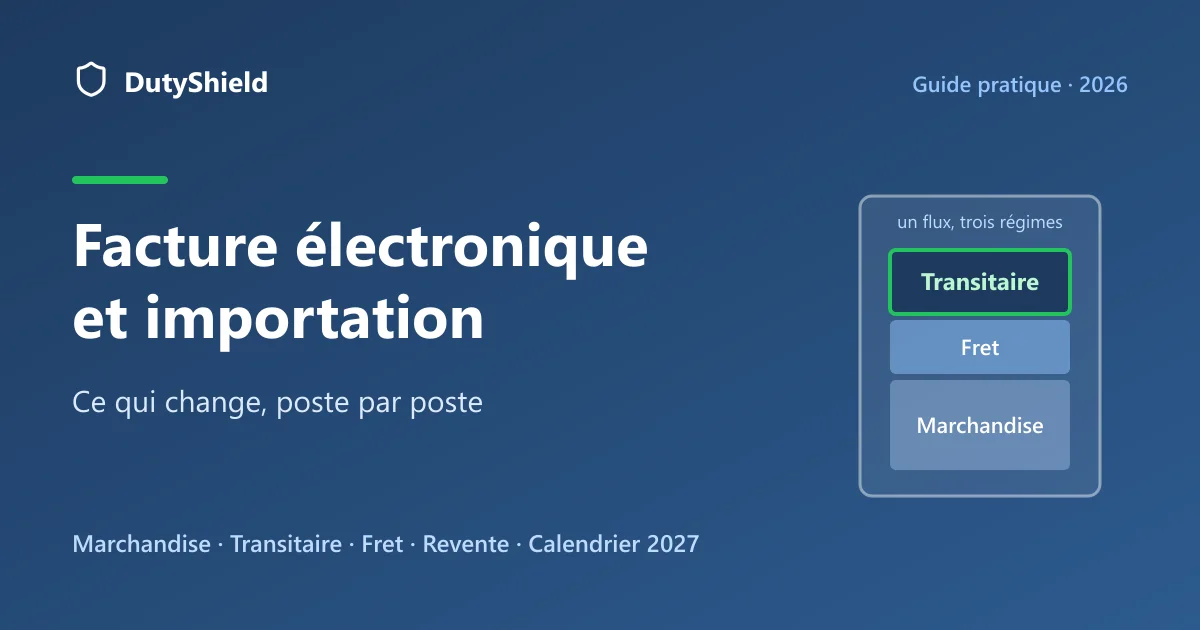 Facture électronique et importation : marchandise, transitaire, fret et revente face à la réforme
